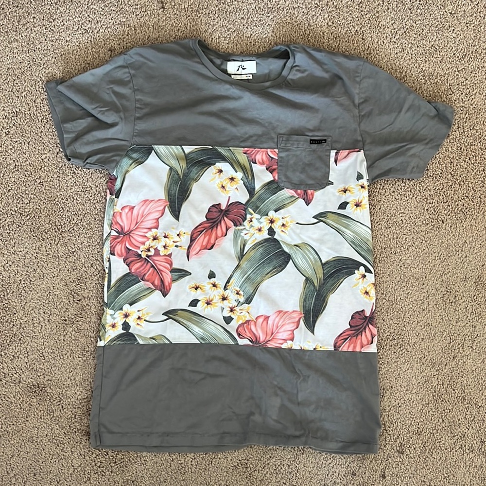 Rusty mens floral pocket tee